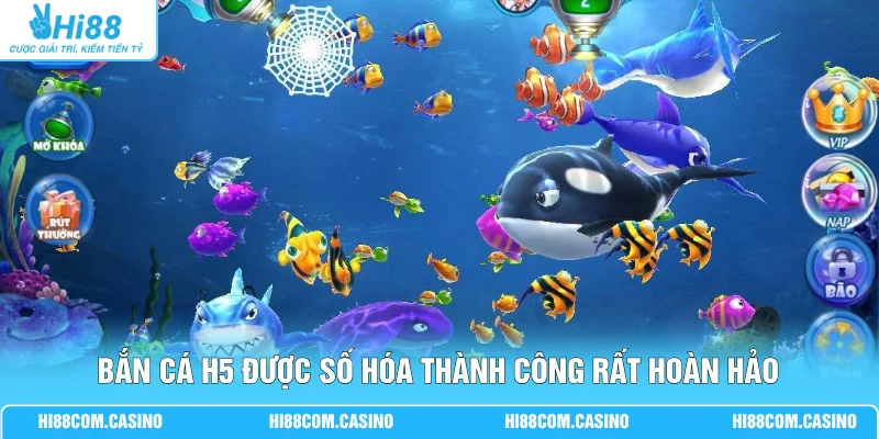 Bắn Cá H5 - 3+ Chế Độ Săn Cá Qua Những Vùng Biển Đa Dạng Bắn cá H5 được số hóa thành công rất hoàn hảo