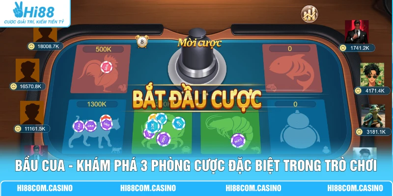 Bầu Cua - Khám Phá 3 Phòng Cược Đặc Biệt Trong Trò Chơi Bầu Cua - Khám Phá 3 Phòng Cược Đặc Biệt Trong Trò Chơi