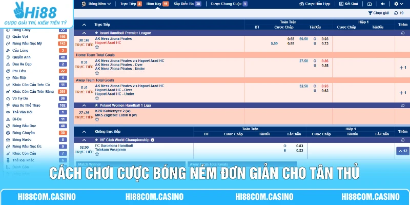 Cá Cược Bóng Ném - Quy Tắc Bắt Kèo Cho Người Chơi Mới Cách chơi cược bóng ném đơn giản cho tân thủ