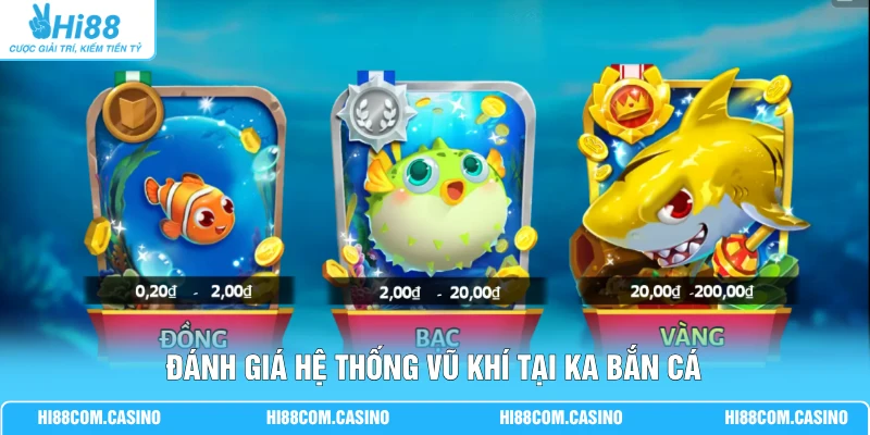 KA Bắn Cá - Điểm Nổi Bật Thu Hút Người Chơi Tại Hi88 Đánh giá hệ thống vũ khí tại Ka bắn cá