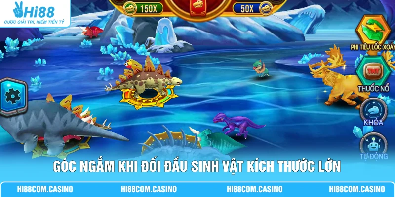 JDB Cao Thủ Săn Rồng - Săn Thưởng Đến 3.000x Qua Mỗi Vòng Góc ngắm khi đối đầu sinh vật kích thước lớn