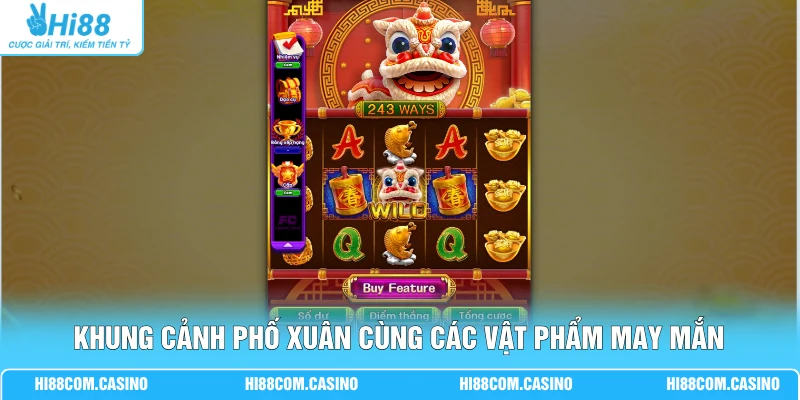 Tết Nguyên Đán - Hái Lộc X888 Chỉ Sau 1 Lần Kích Hoạt Bonus Khung cảnh phố xuân cùng các vật phẩm may mắn