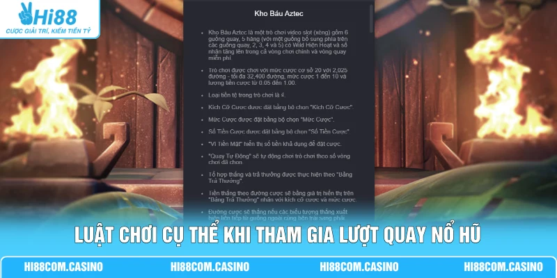 Kho Báu Aztec - Bí Mật Săn Hũ 99% Thắng Lớn Tại Hi88 Luật chơi cụ thể khi tham gia lượt quay nổ hũ