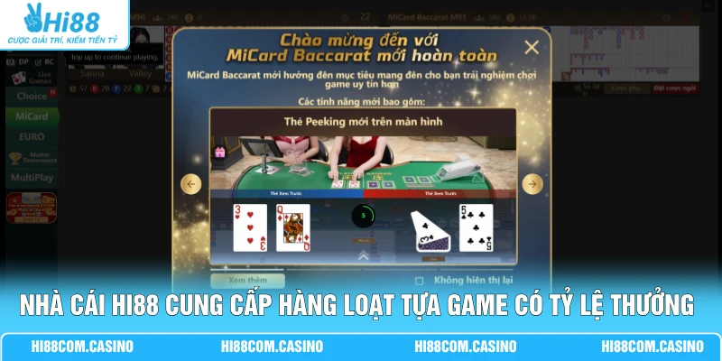 Top 5 Game Hot Tại CHOICE Trực Tuyến Làm Chao Đảo Giới Cược Nhà cái Hi88 cung cấp hàng loạt tựa game có tỷ lệ thưởng khủng