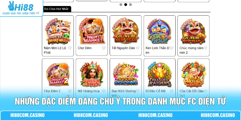 FC Điện Tử - Khám Phá Kho Trò Chơi Với Nhiều Chủ Đề Đặc Sắc Những đặc điểm đáng chú ý trong danh mục FC điện tử