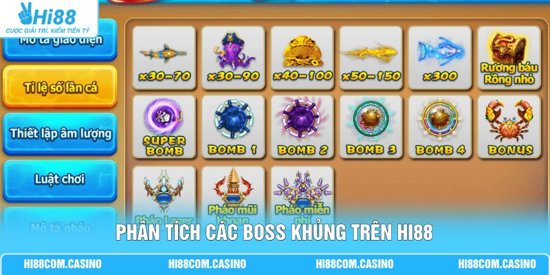 BG Đại Sư Bắn Cá | Hạ 20+ Boss Khủng Rinh Quà X888 Lần Phân tích các boss khủng trên Hi88