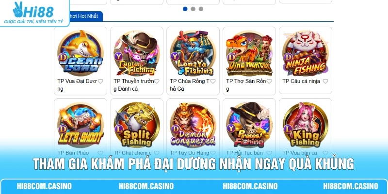 TP Bắn Cá - Khám Phá Kho Game Đại Dương Đa Dạng, Kỳ Bí Tham gia khám phá đại dương nhận ngay quà khủng