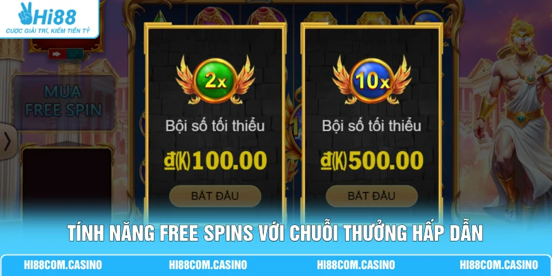 Di Sản Olympus 1000 - Săn Kho Báu Zeus X15000 Cực Đã Tính năng Free Spins với chuỗi thưởng hấp dẫn