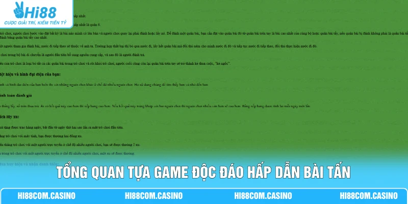Bài Tấn - Chất Chủ, Quân Chủ Và Mức Thưởng Đến 1 Triệu Tổng quan tựa game độc đáo hấp dẫn bài tấn