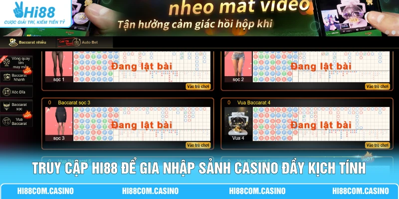 TP Trực Tuyến - Bùng Nổ 200+ Bàn Casino Live Thưởng 98.8% Truy cập Hi88 để gia nhập sảnh casino đầy kịch tính